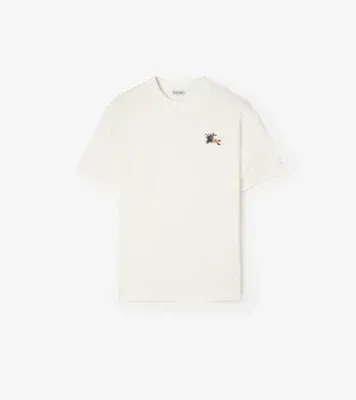 Knight Cotton T-shirt in Chalk white