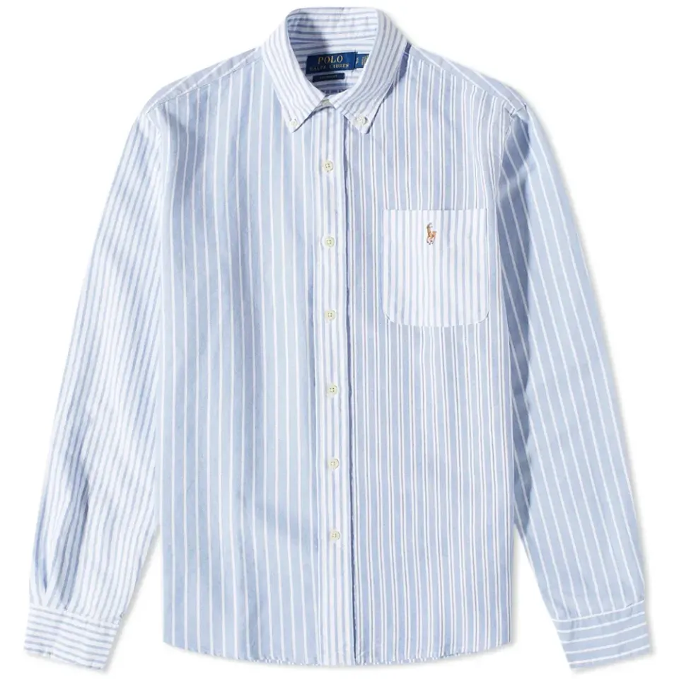 Funmix Multi Stripe Button Down Shirt