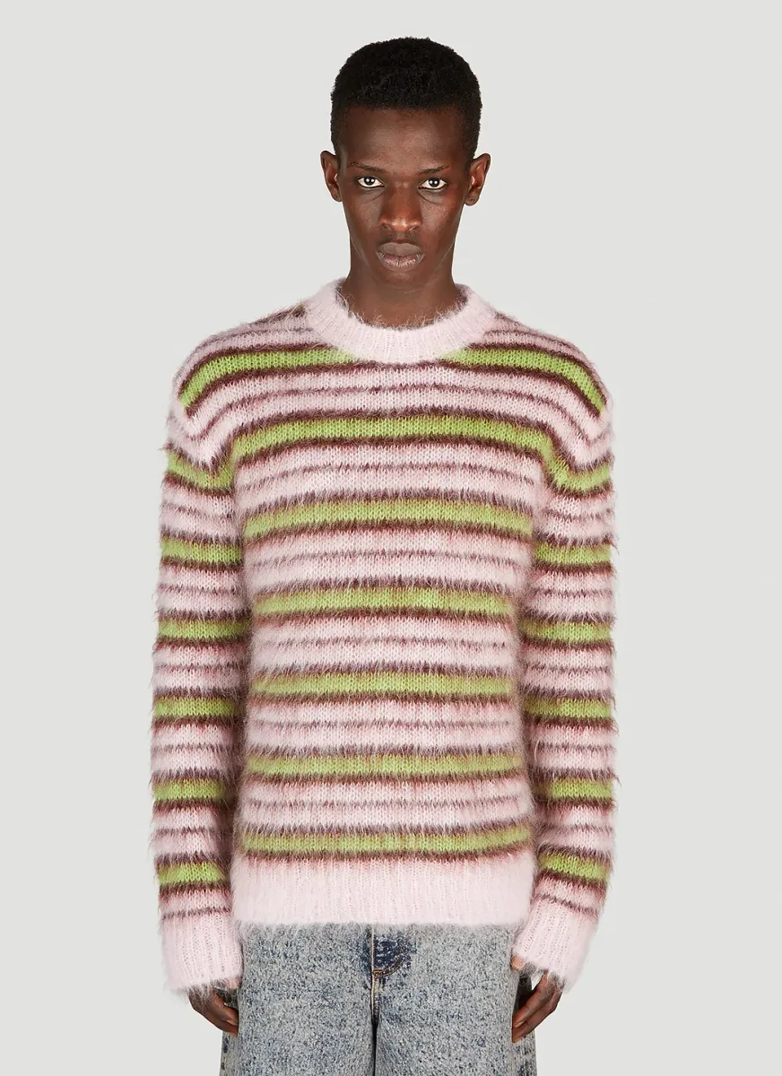 Fuzzy Stripe Sweater