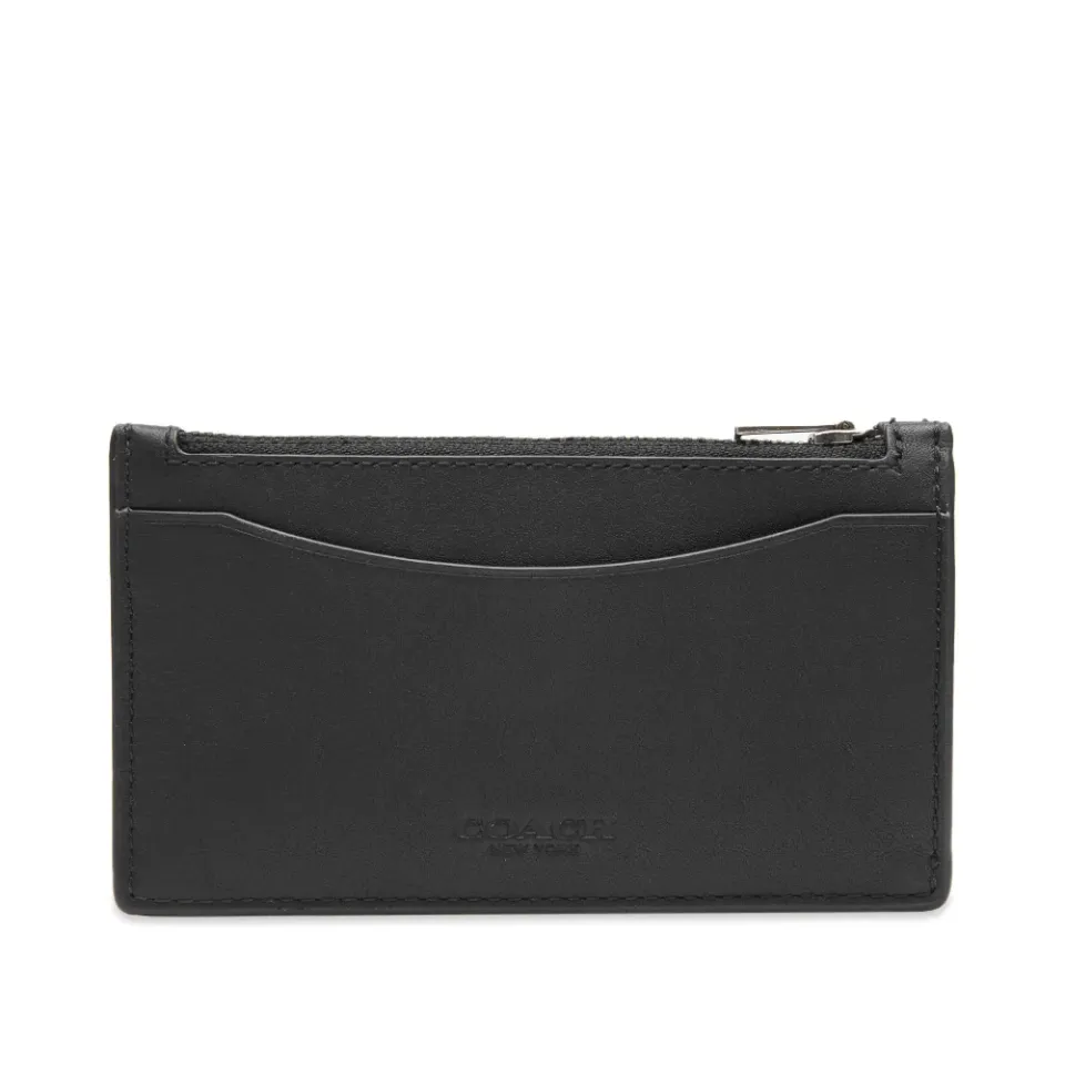 Leather Zip Closure Card Case