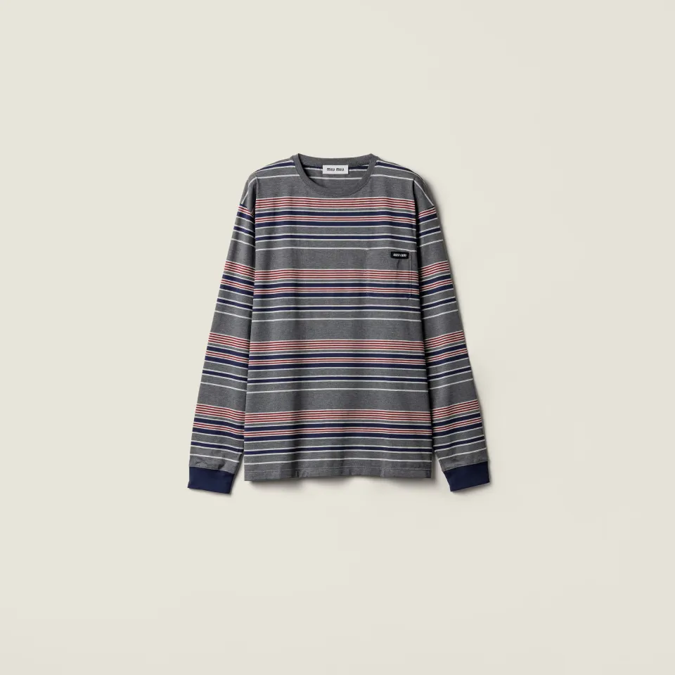 Striped jersey T-shirt