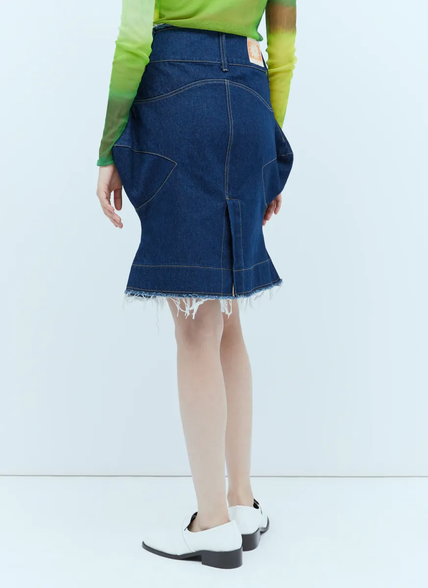 Spiky Denim Skirt