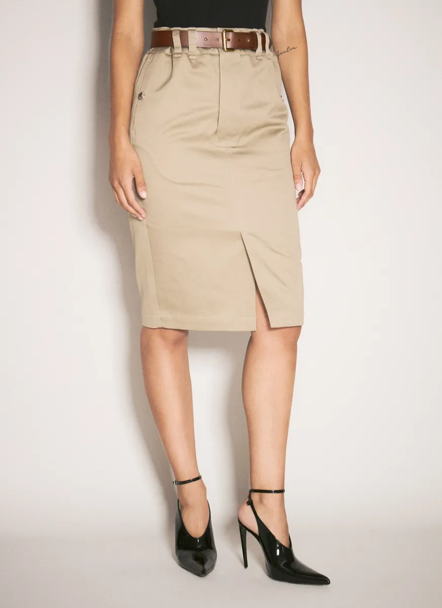 Gabardine Pencil Skirt