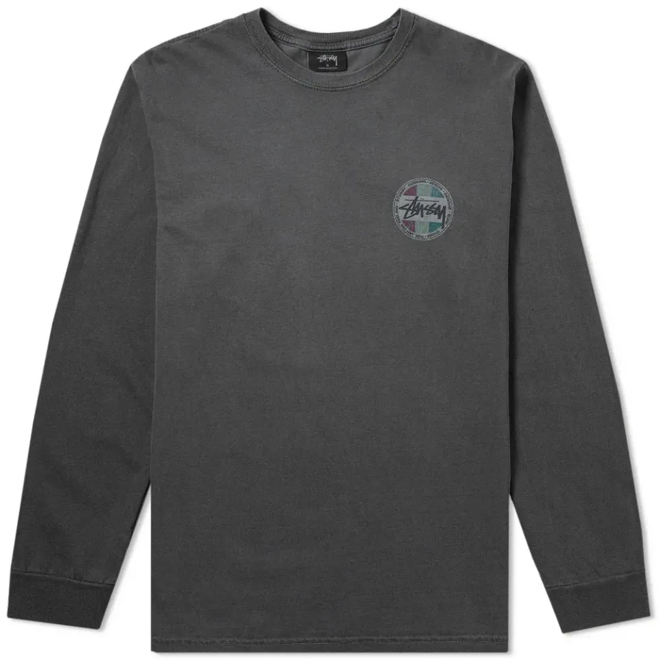 Long Sleeve Vintage Dot Pigment Dyed Tee