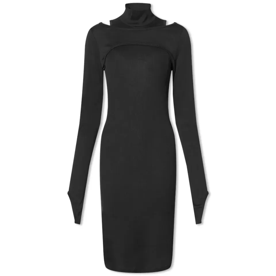 Rib Cut Out Dress