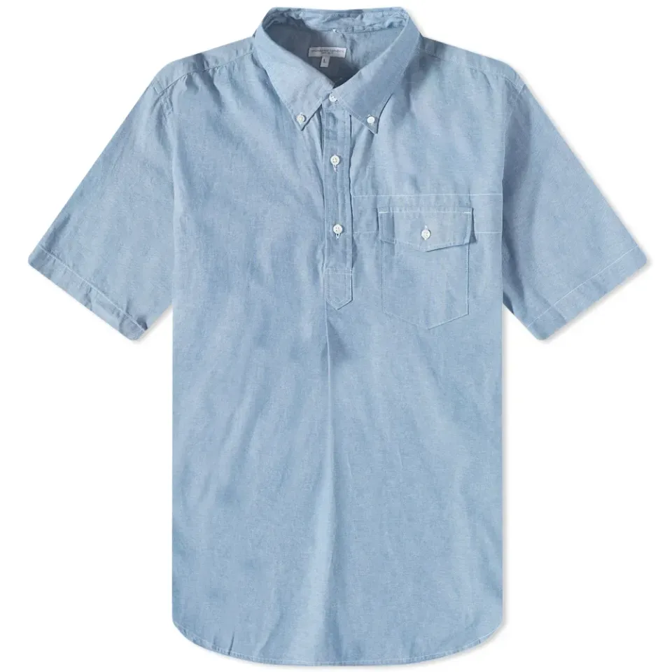 Popover Button Down Short Sleeve Shirt