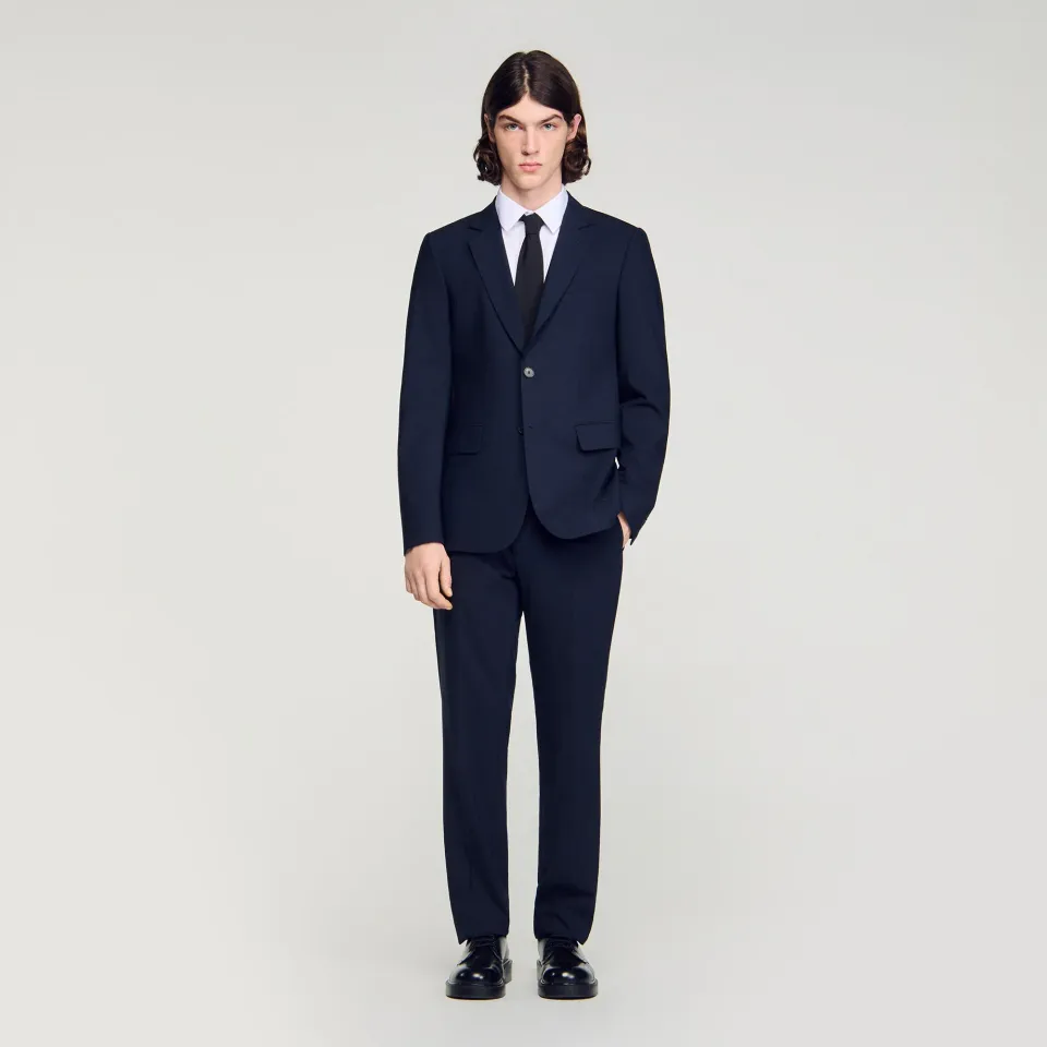 Micro check suit jacket