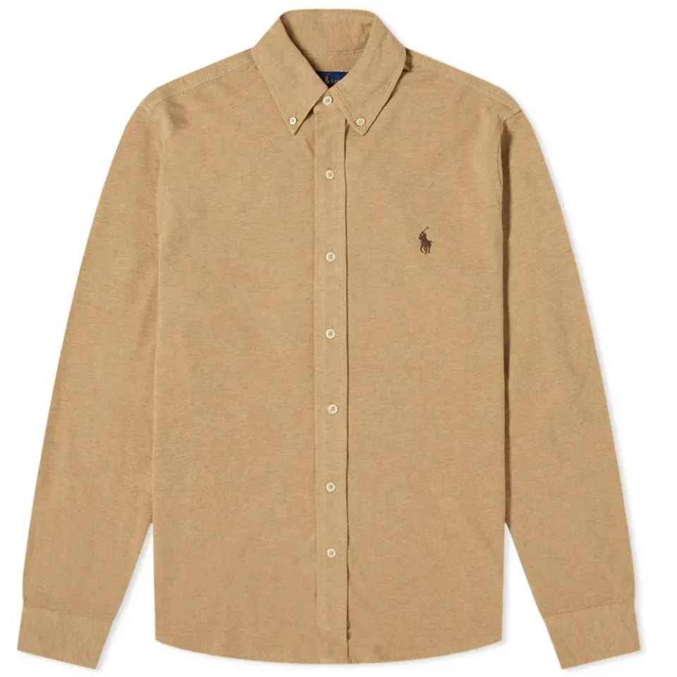 Slim Fit Button Down Pique Shirt
