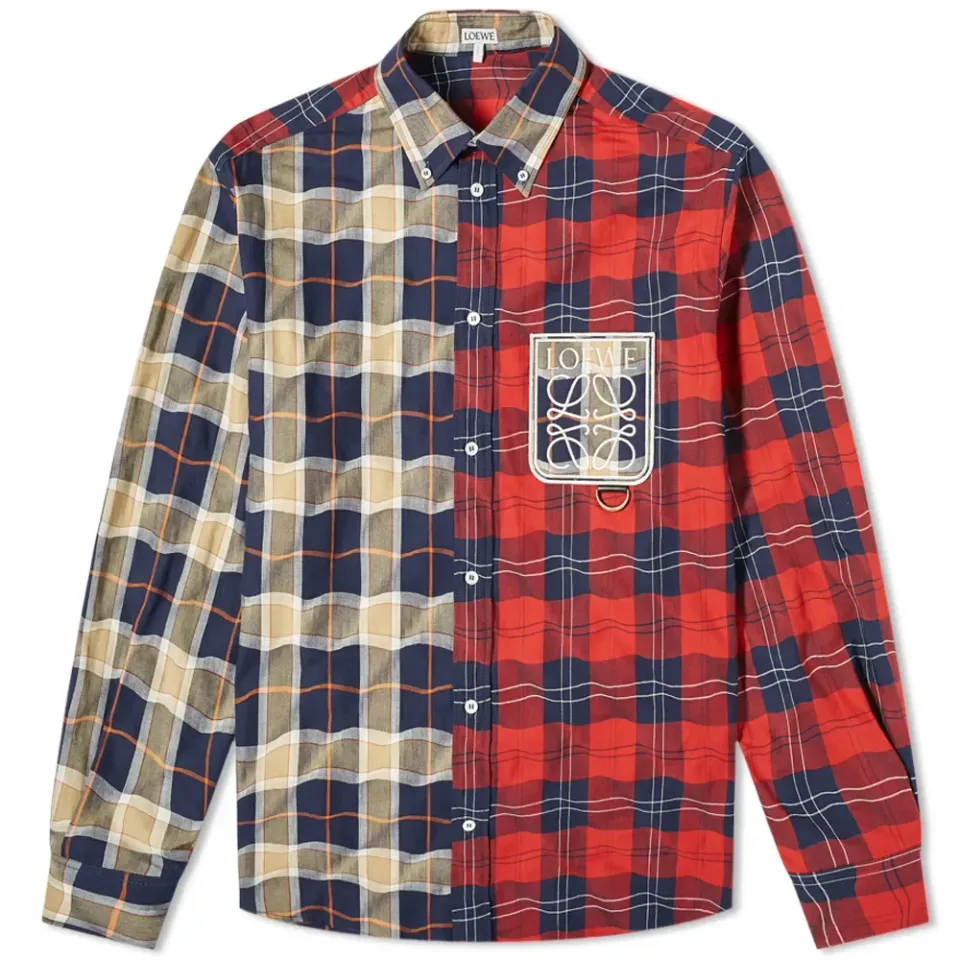 Patchwork Check Shirt