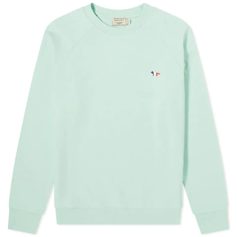 Maison Kitsuné Tricolor Fox Patch Clean Crew Sweat
