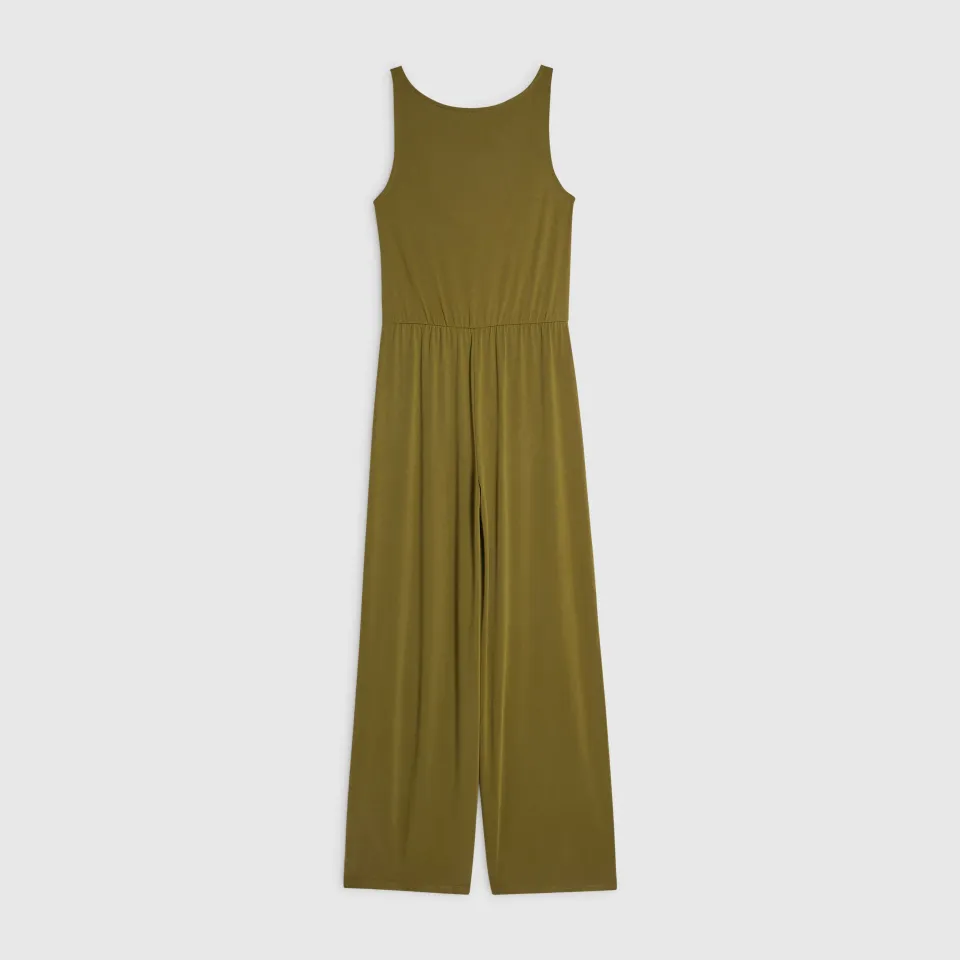 Cupro Sleeveless Jumpsuit