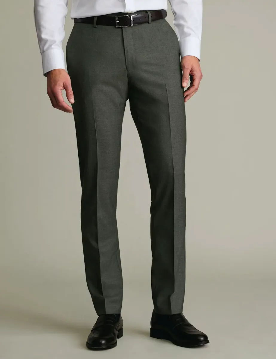 Ultimate Slim Fit Pure Wool Trousers Sage