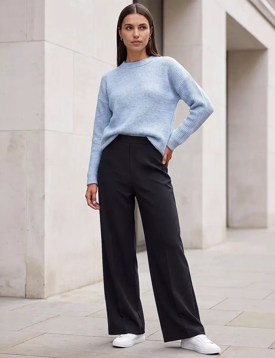 Ponte Wide Leg Trousers