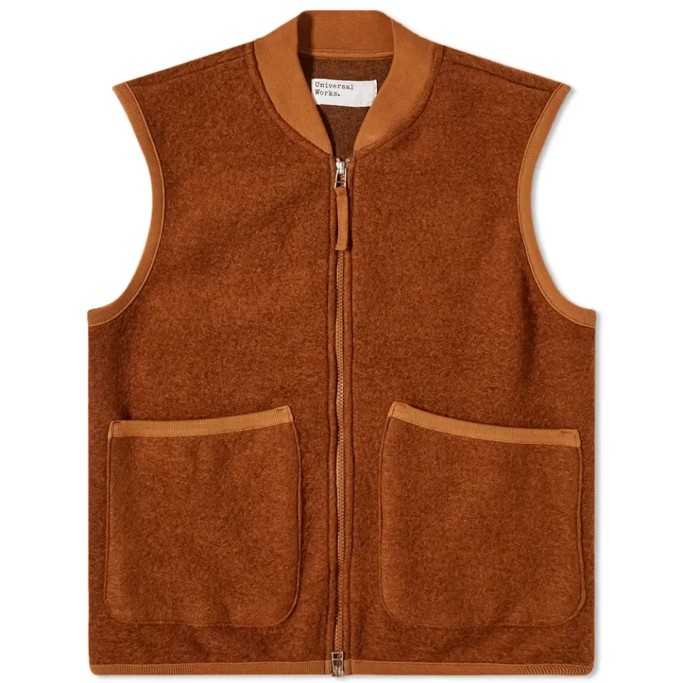 Zip Wool Fleece Waistcoat