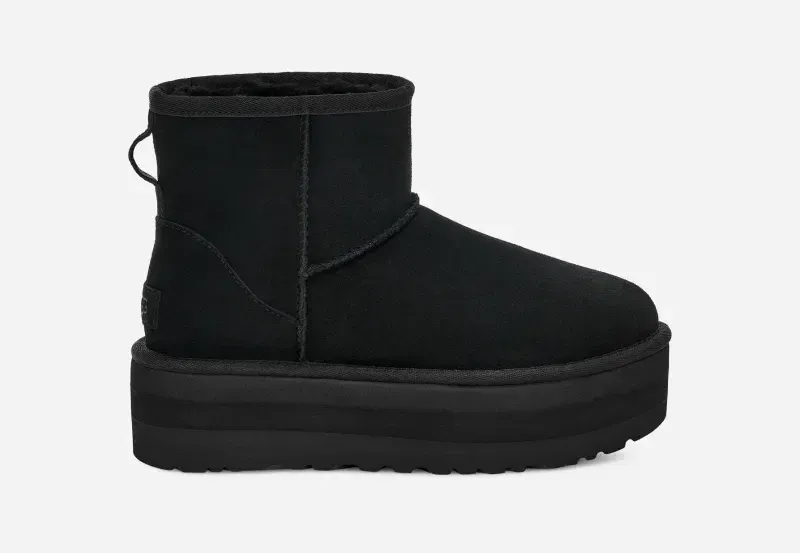 Classic Mini Platform for Women, Suede/Polyester/Wool