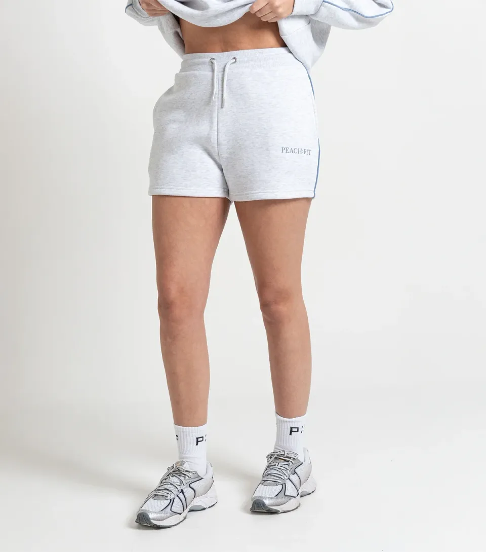 Women's Peach:Fit Grey Marl Side Trim Heather Shorts