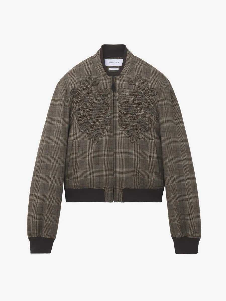 Prince Of Wales Check Bomber Jacket