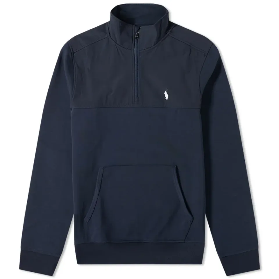 Nylon Mix Half Zip Sweat