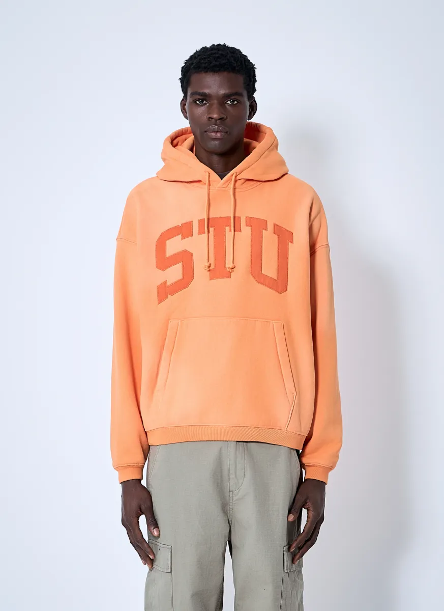 Hooded Logo Motif Sweatshirt