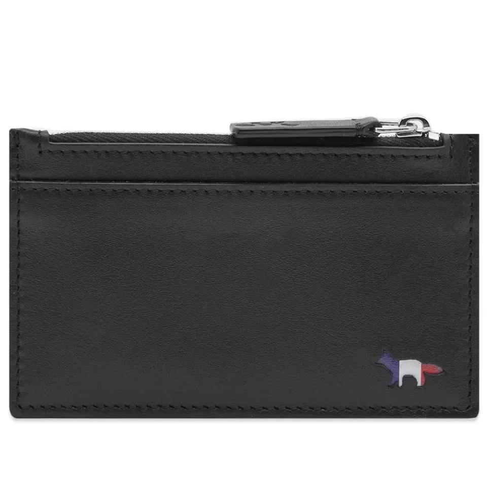 Tricolor Fox Long Zipped Card Holder