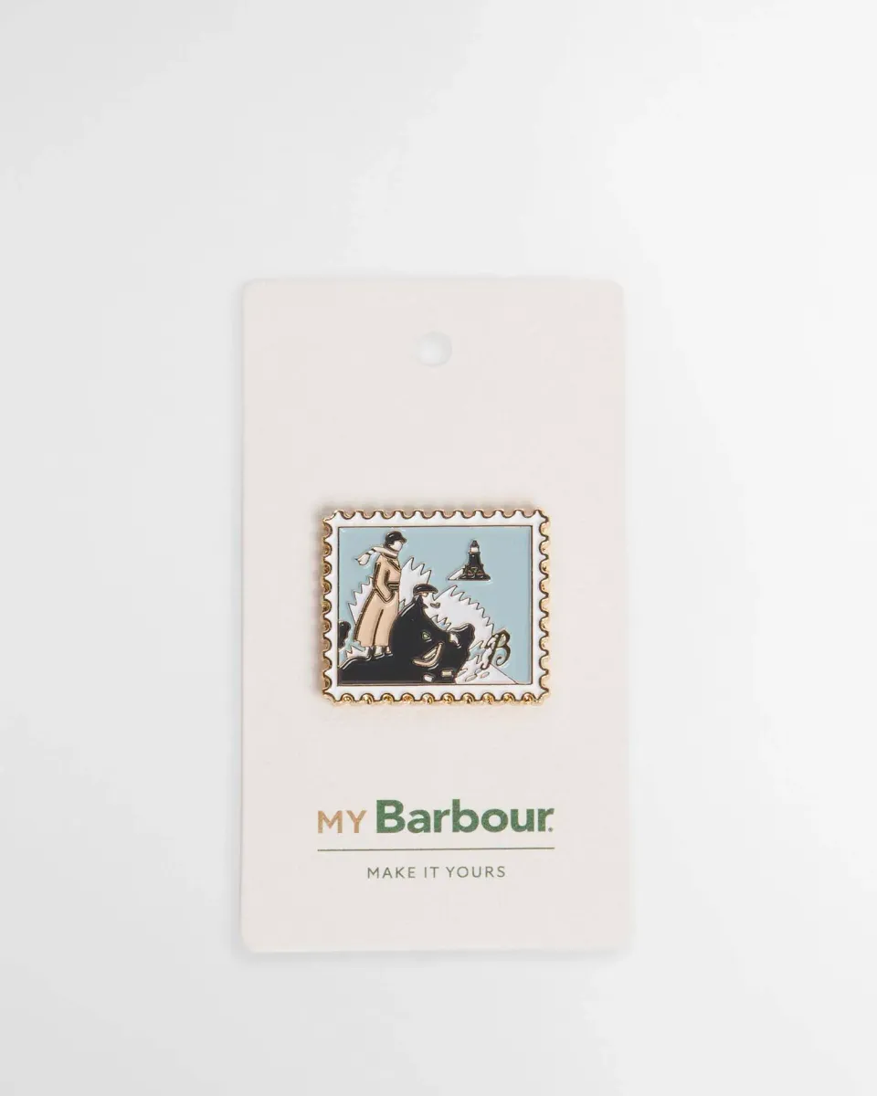 Postage Stamp Pin Badge