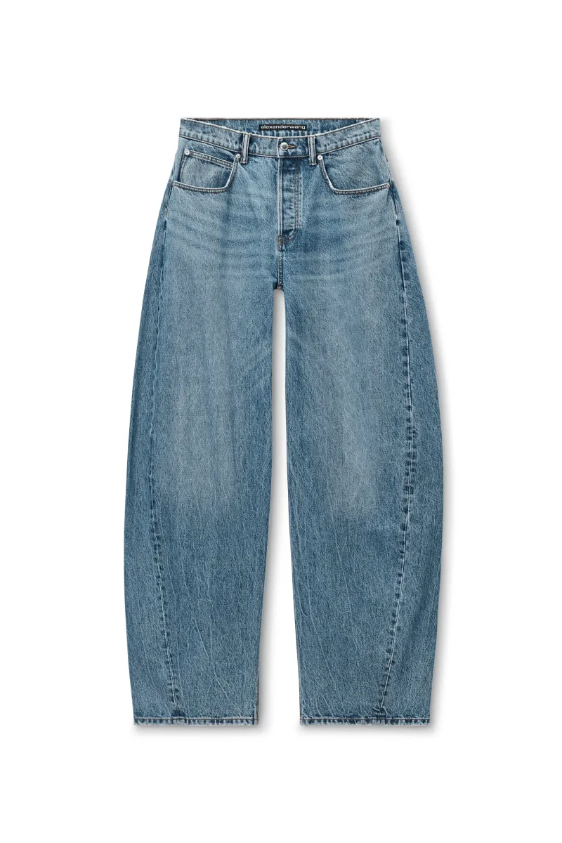CRYSTAL CURSIVE LOGO BLOW UP JEAN