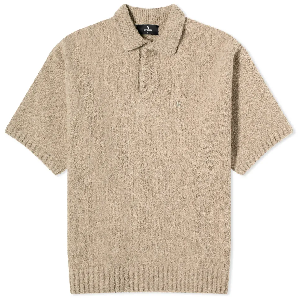 Boucle Textured Knit Polo
