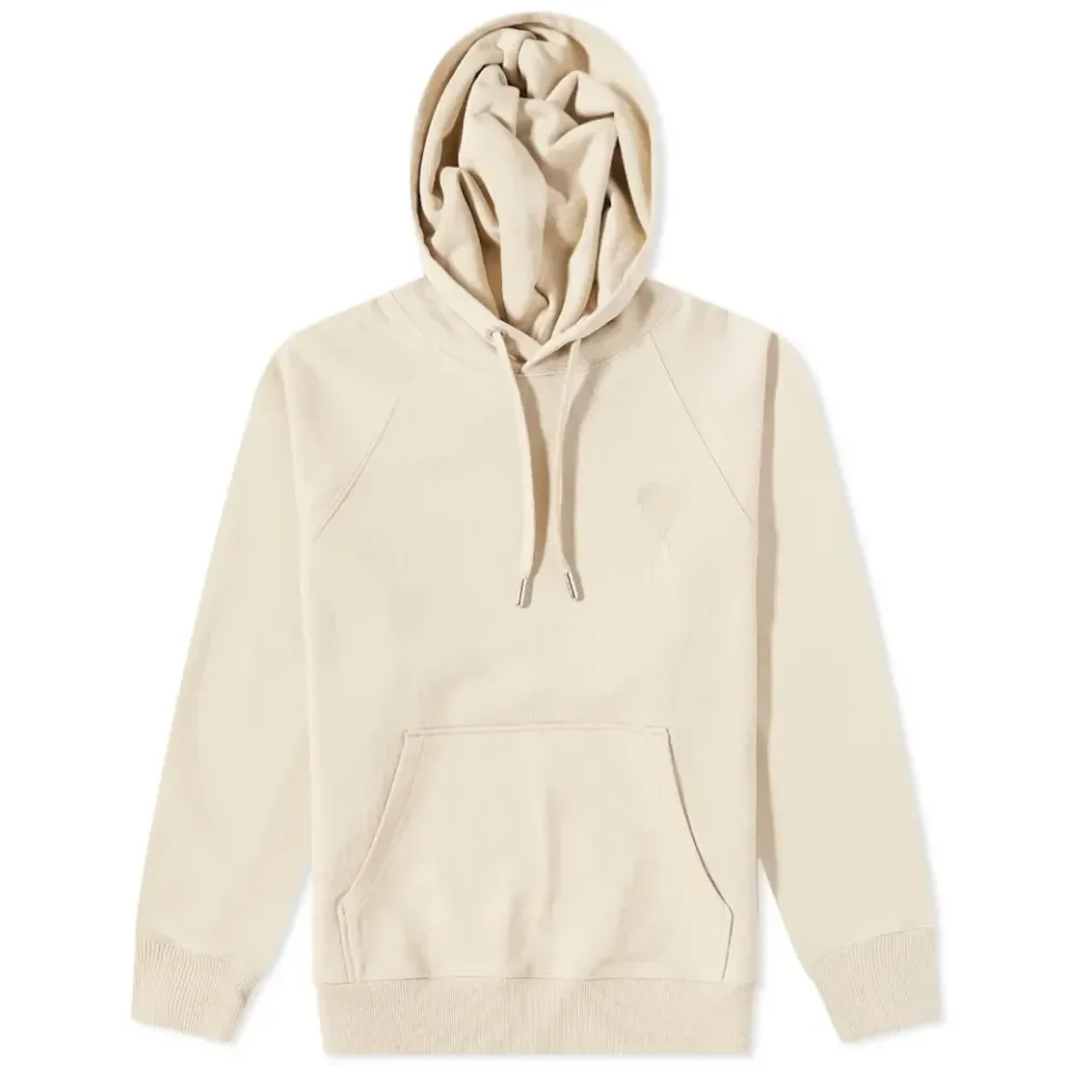 AMI Tonal Heart Popover Hoodie