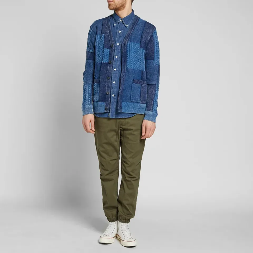 Indigo Patchwork Cardigan