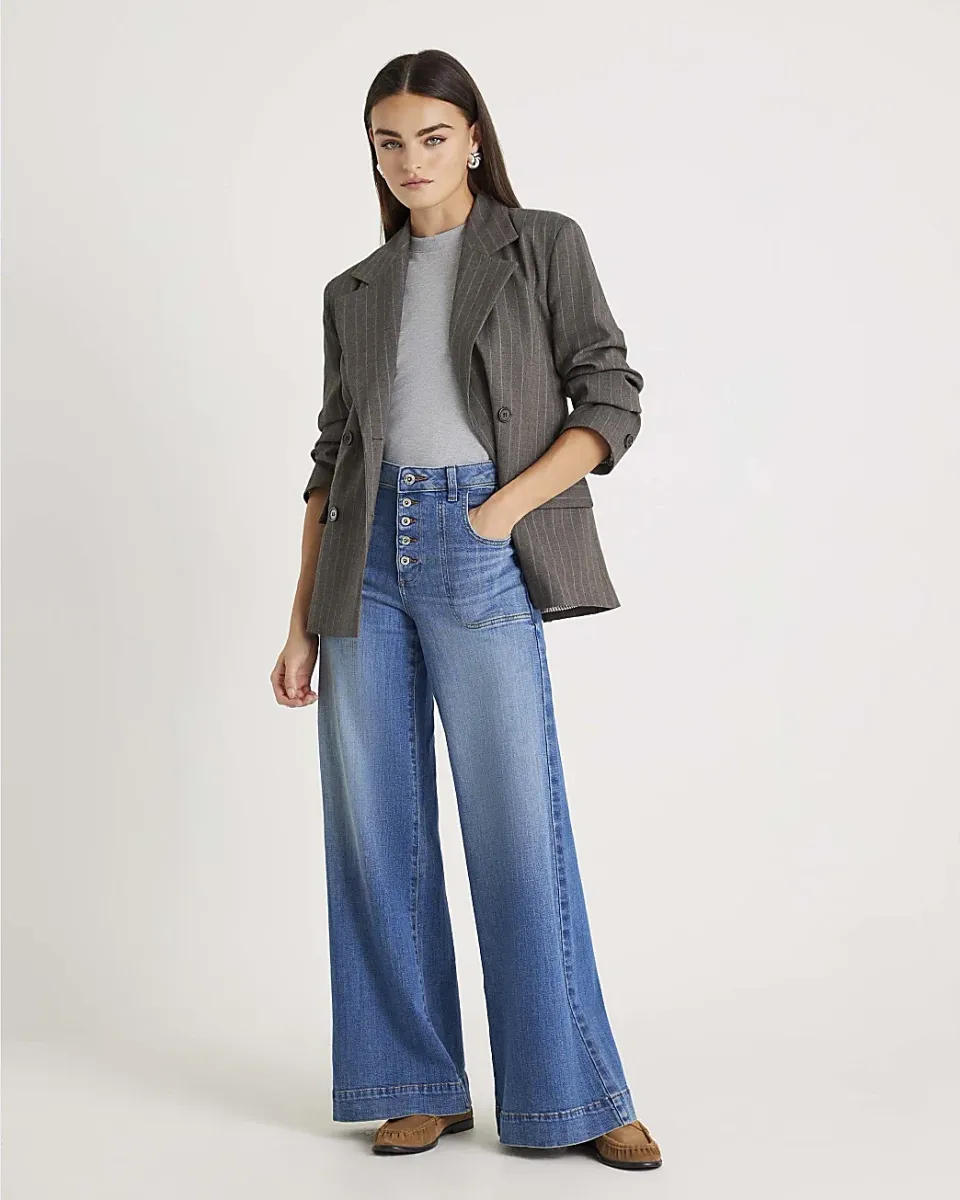 Wide Leg Pocket Front Jeans