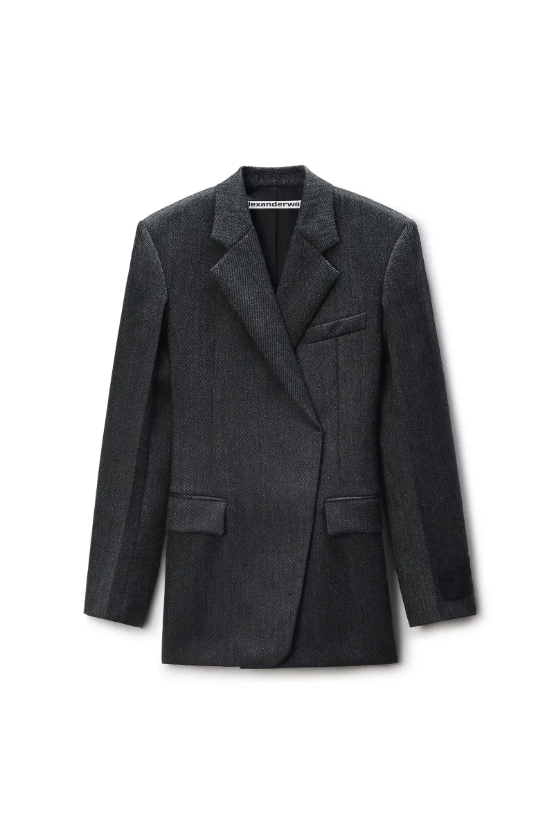 Fitted Blazer Dress in Wool