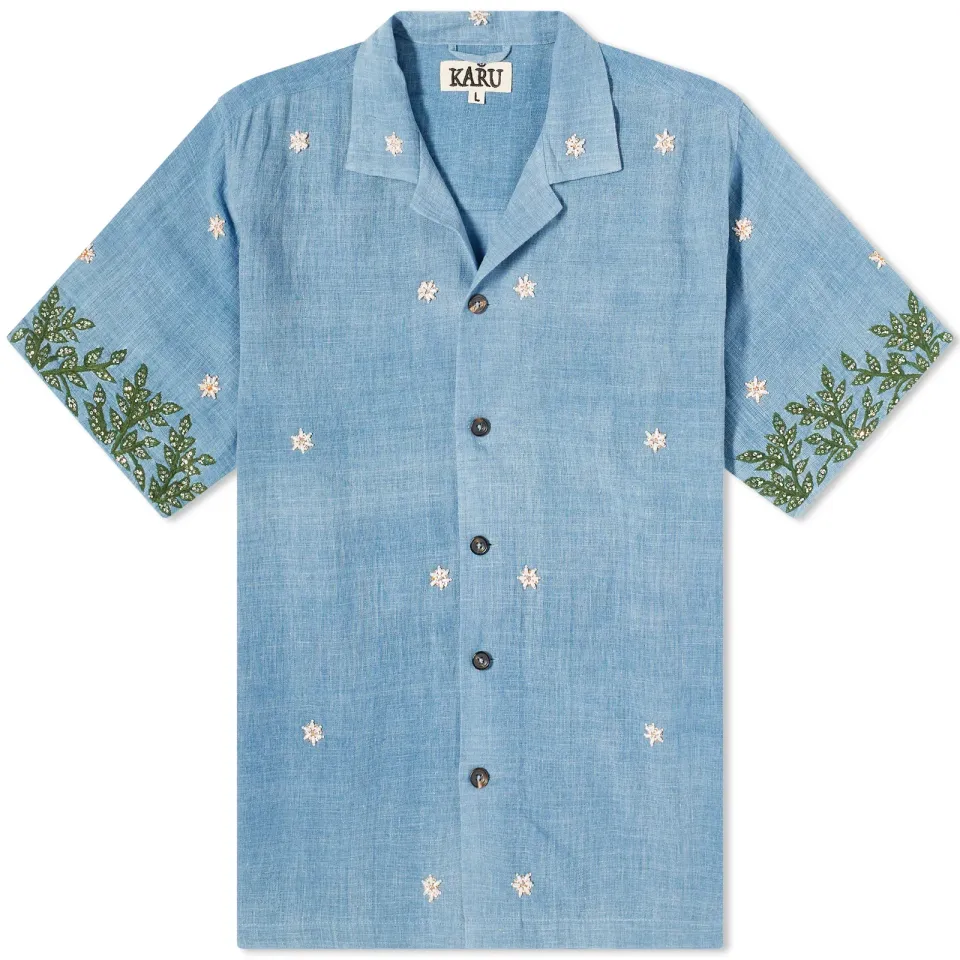 Natural Indigo Dye Vacation Shirt