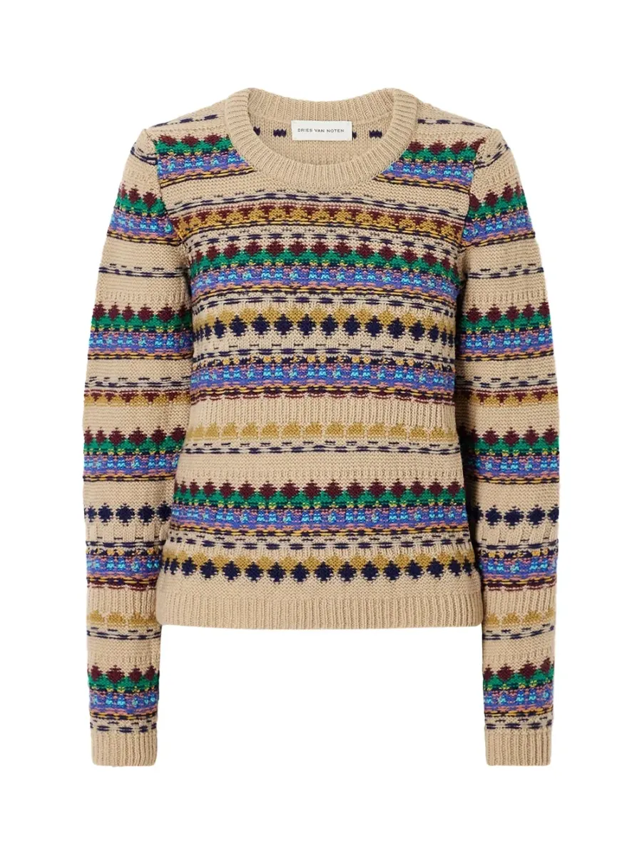 Jacquard Sweater Champagne
