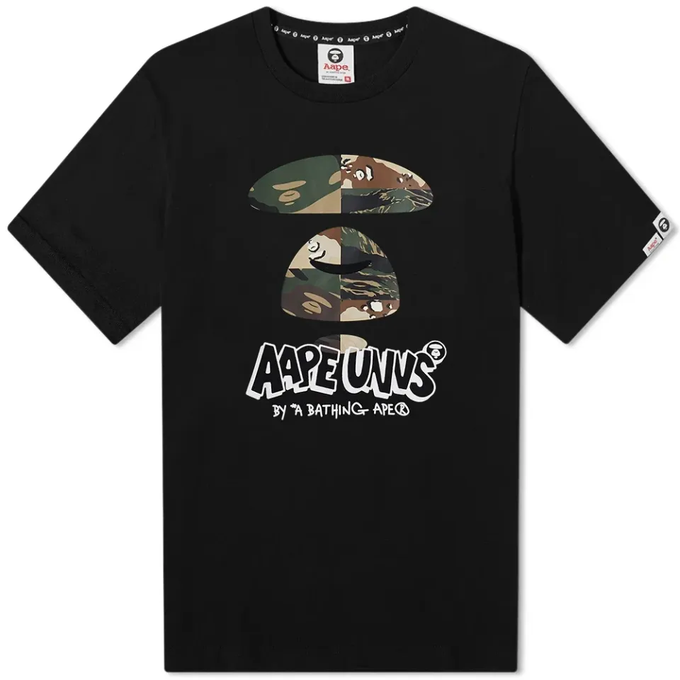 AAPE Mixed Camo Ape Face Tee