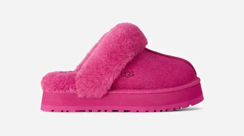 Disquette Slipper for Women, Suede/Polyester