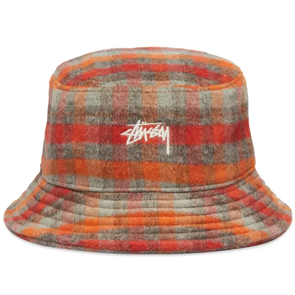 Brushed Plaid Bucket Hat