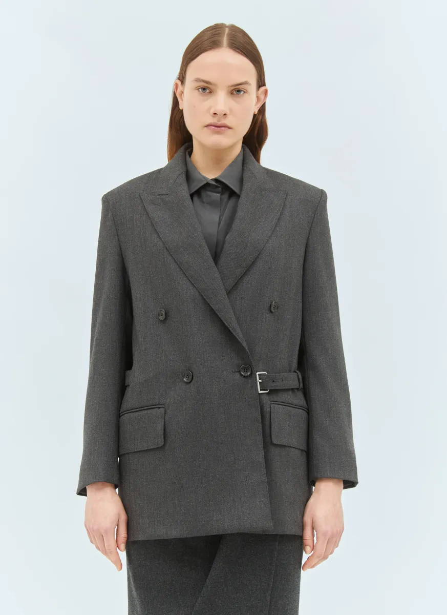 Double-Breasted Wool Blazer