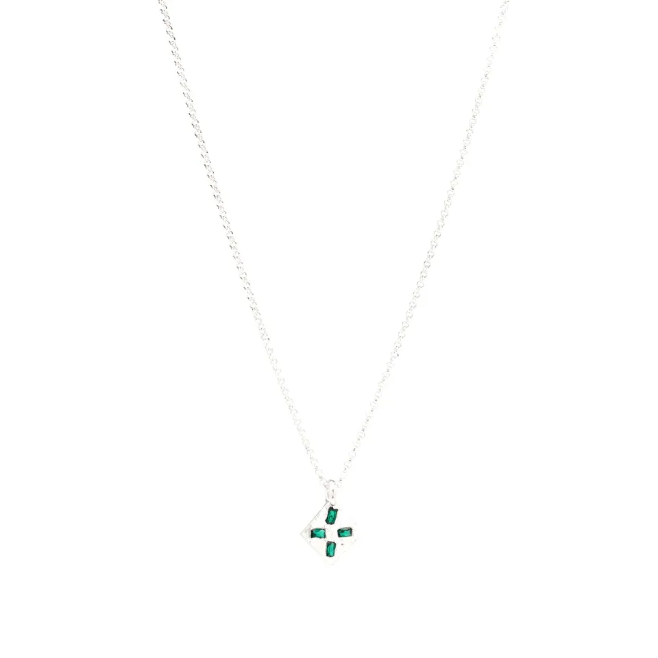 Emerald Cross Necklace