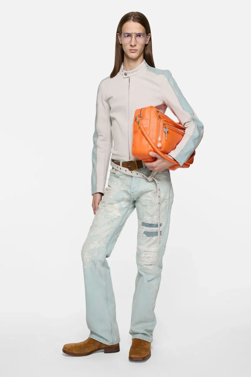 Twill biker jacket