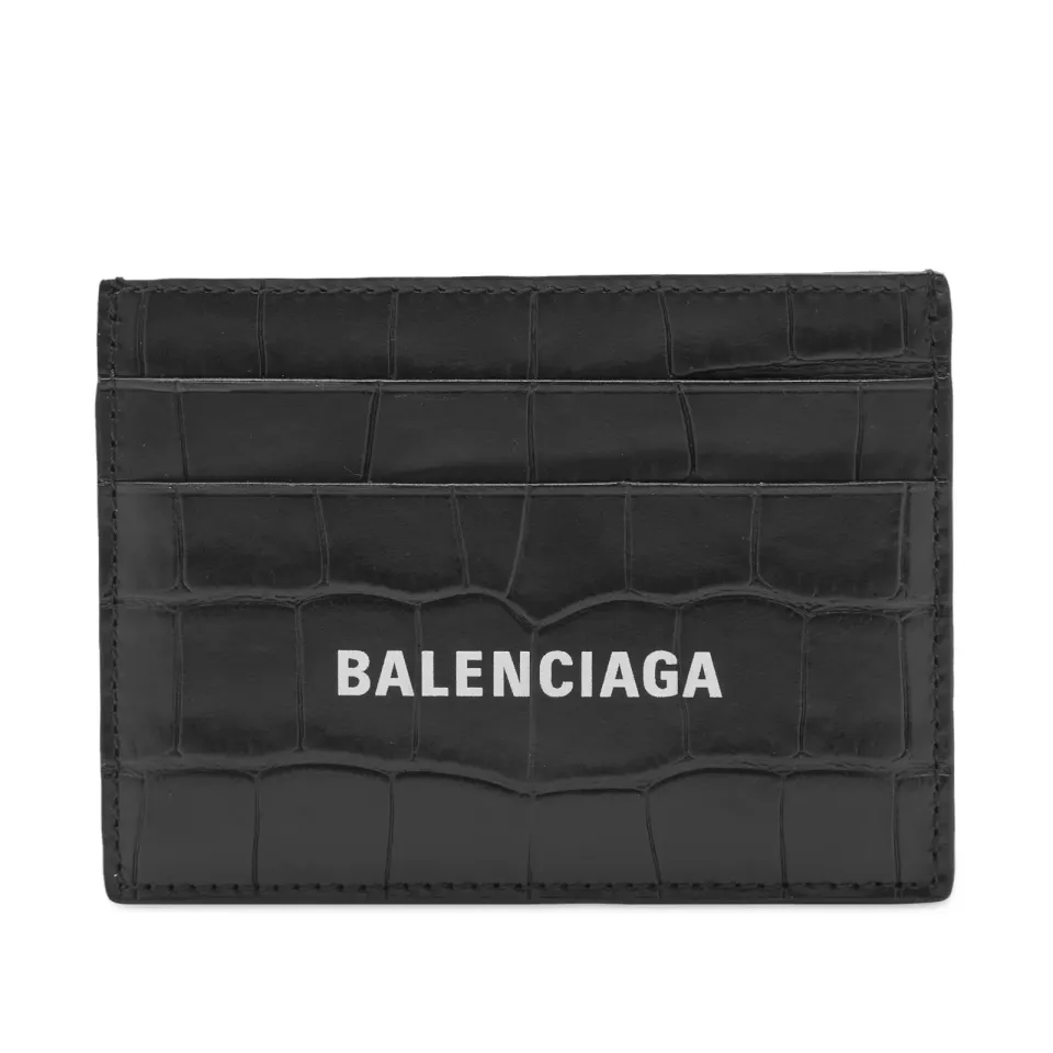 Croc Embossed Logo Card Holder