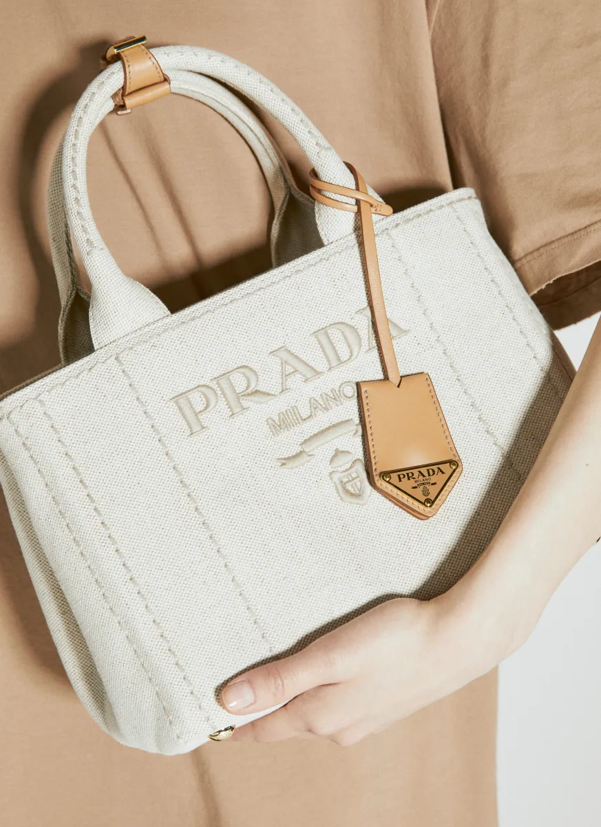 Logo Embroidery Canvas Handbag
