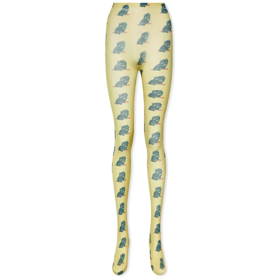 All Over Cat Printed Tights