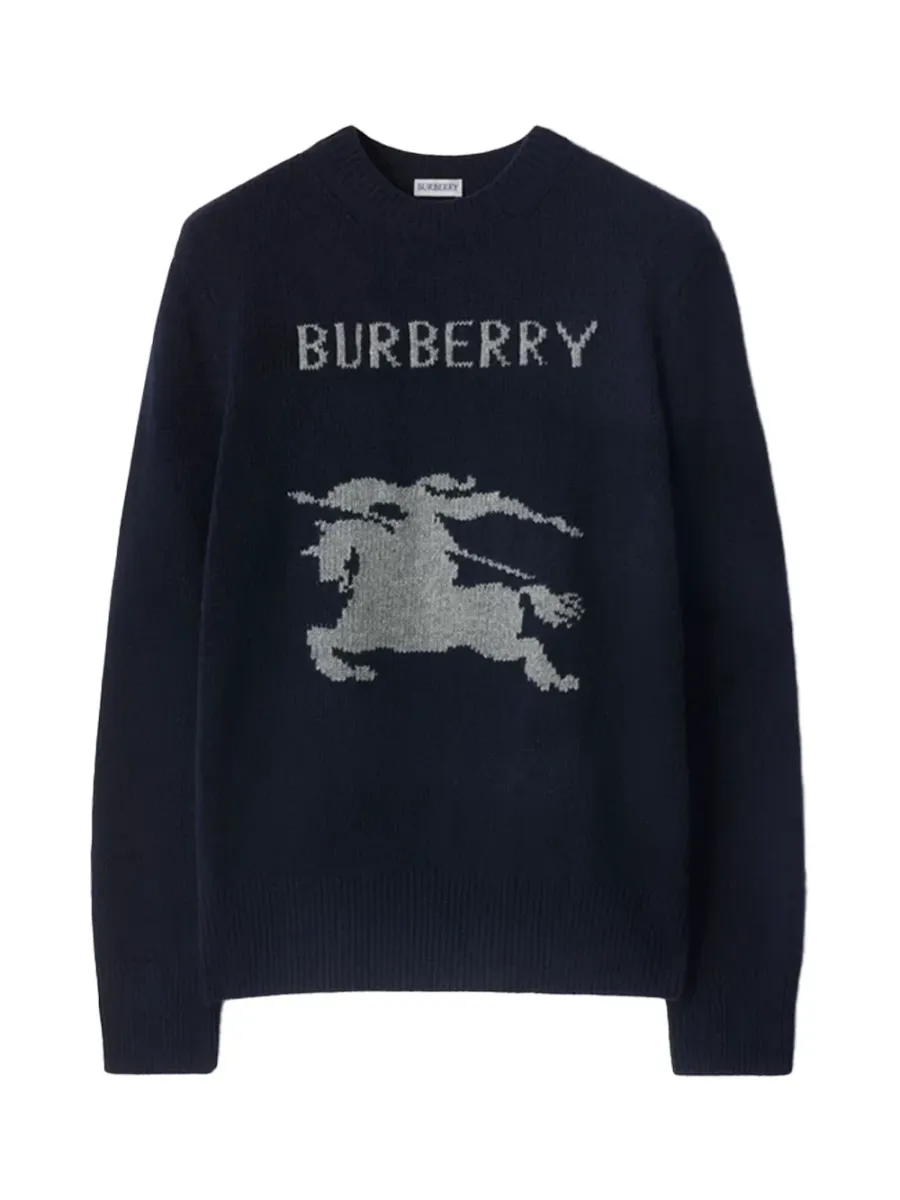 Men EKD Wool Cashmere Sweater Navy