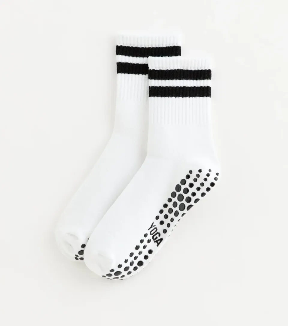 White Yoga Tube Sock