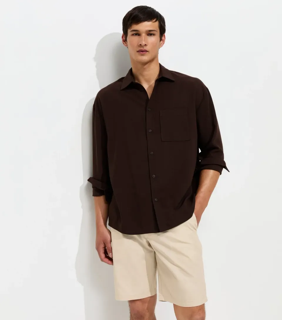 Men's Light Brown Organic Cotton Chino Shorts