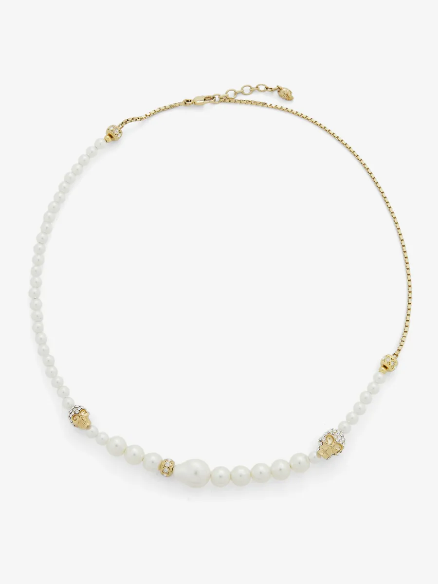Skull and Pearl Necklace