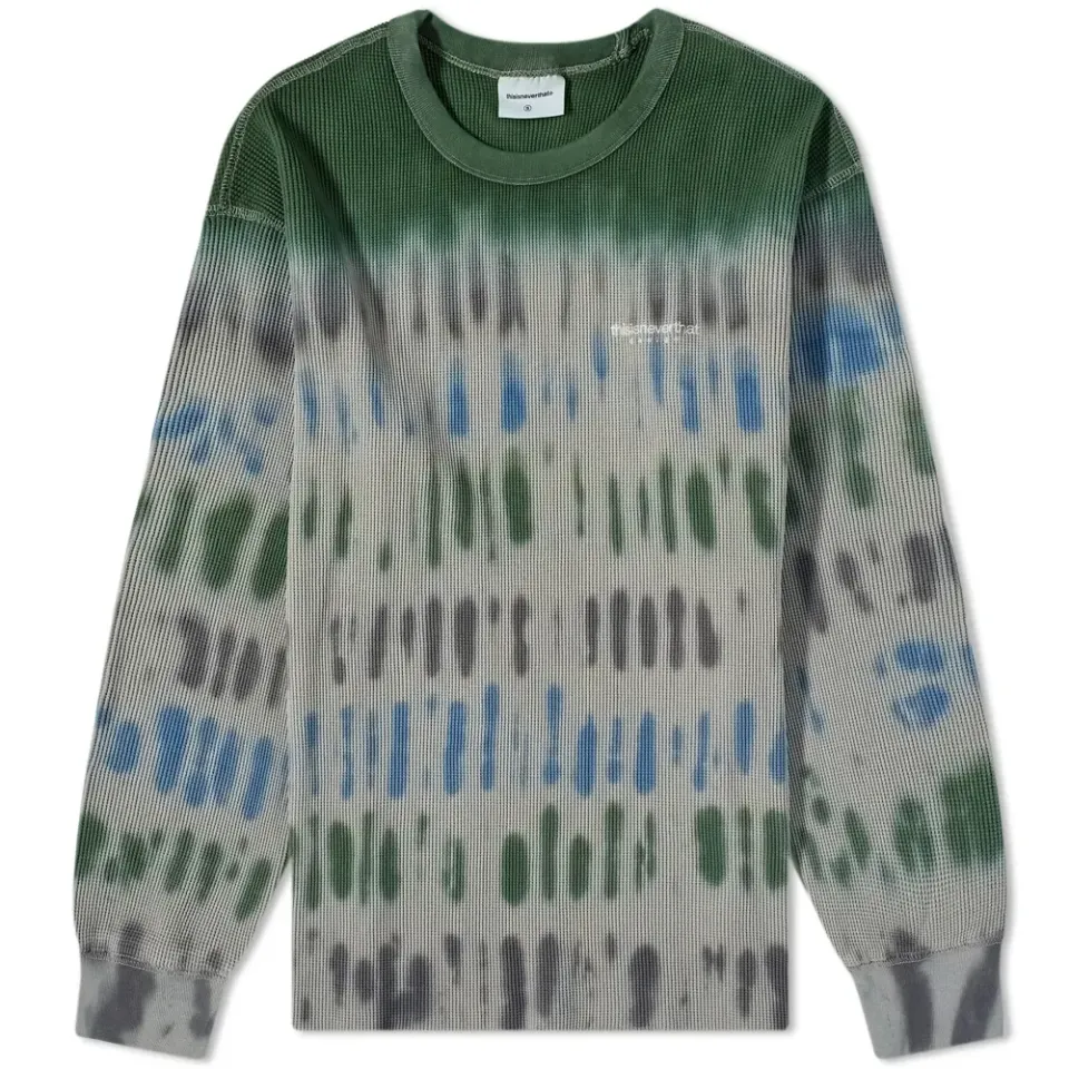 Long Sleeve Waffle Tie Dye T-Shirt