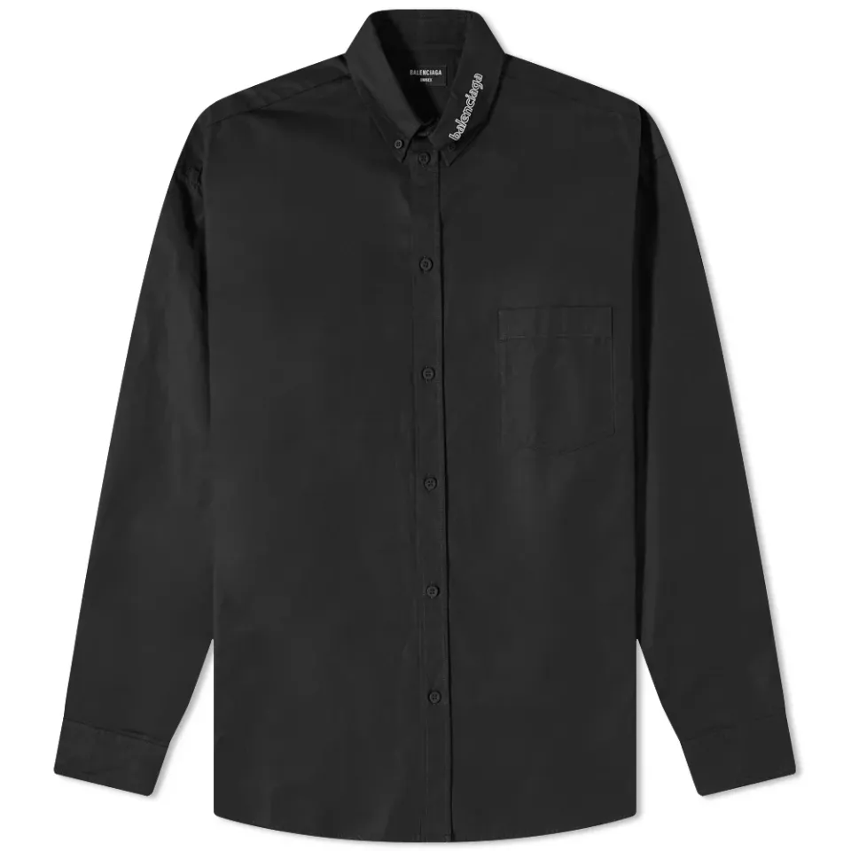Logo Collar Button Down Shirt