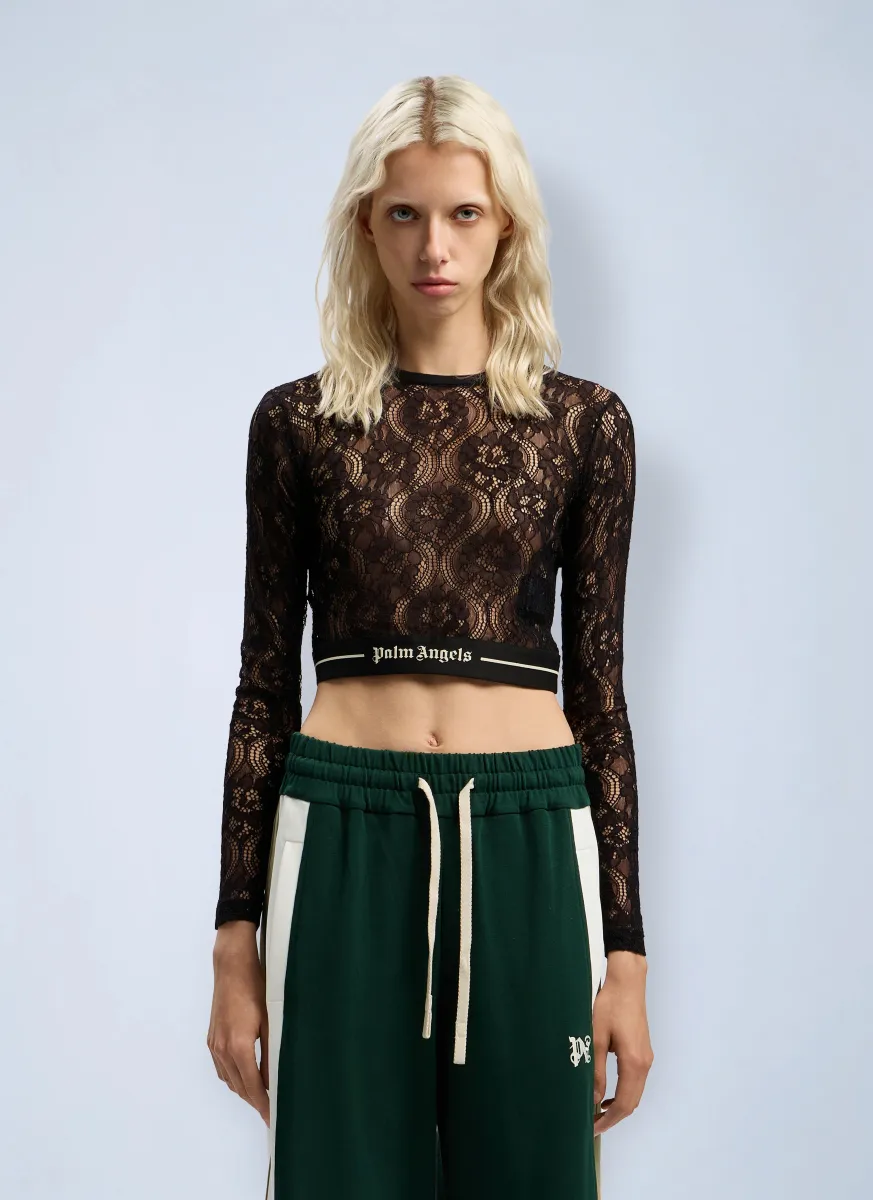 Classic Logo Lace Top