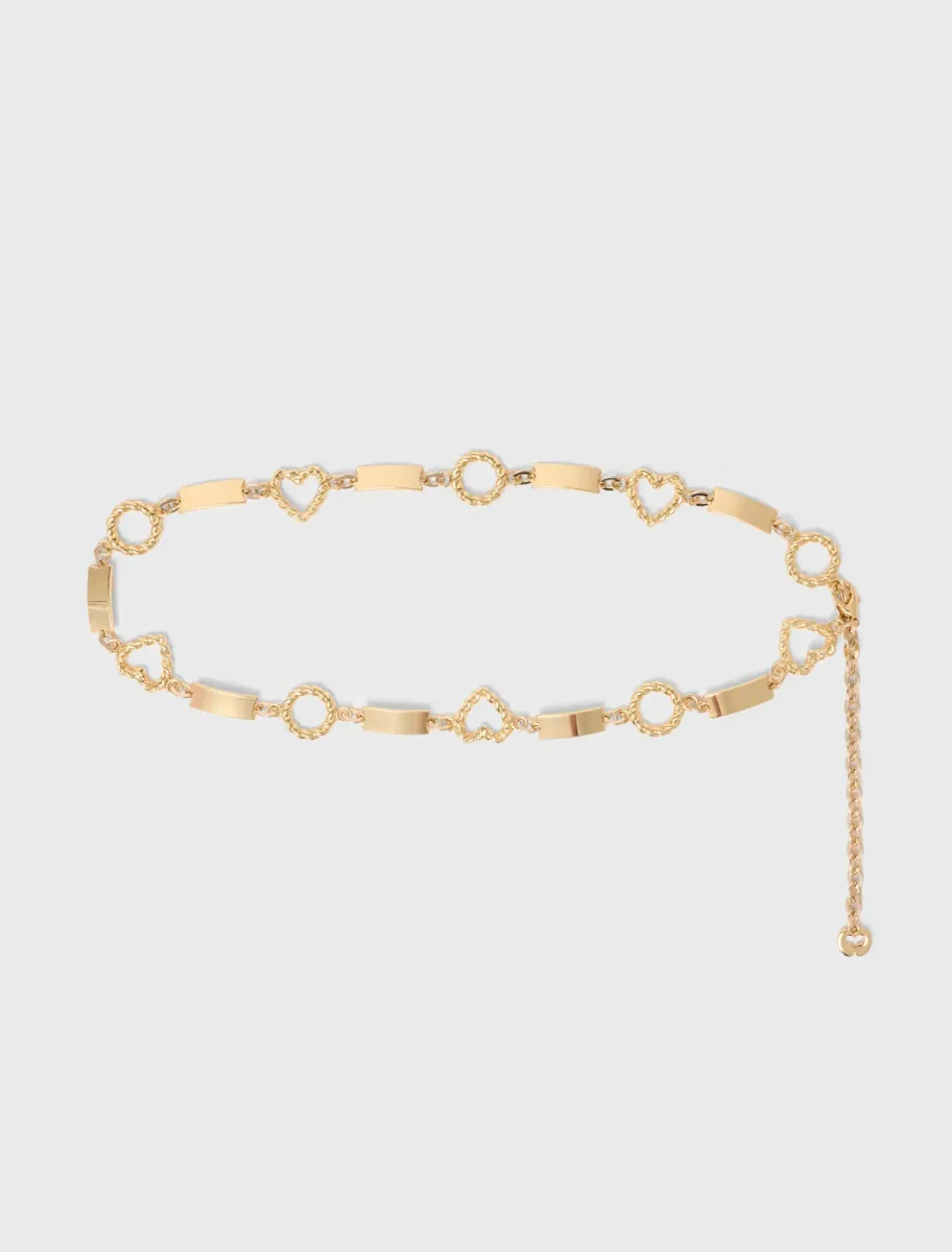 Twisted gold chain belt